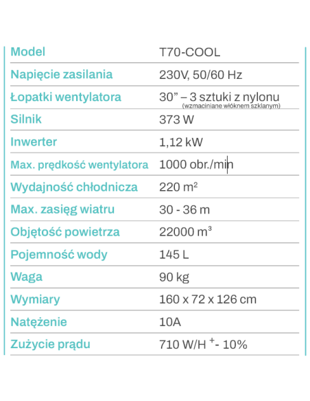 Klimatyzator Ewaporacyjny, schładzacz powietrzaWinterCooler C30